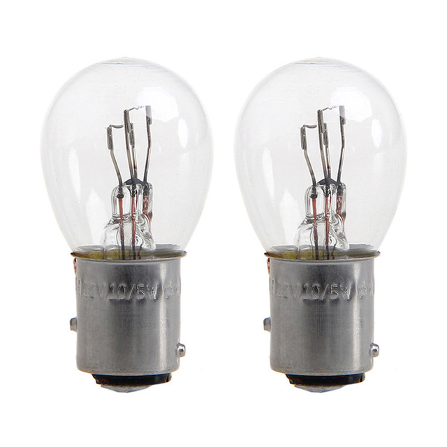 Car Light Durable High Power Low Consumption 1157 BA15D Auto Stop Brake Bulb Indicator Lamp 21W DC12V White/Amber#289598