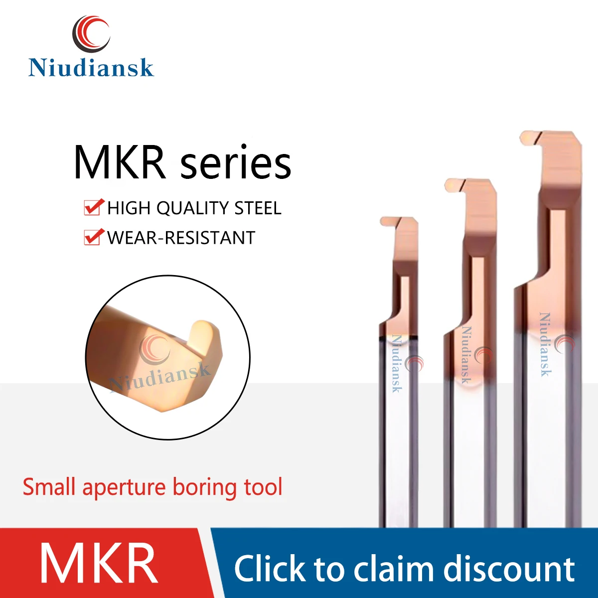  MKR-Serie Kleinbohrwerkzeuge MKR4 MKR5 MKR6 MKR8 R0.5 R1.0 L15 CNC-Drehwerkzeug Allgemeines Drehwerkzeug für Kleine Bohrungen