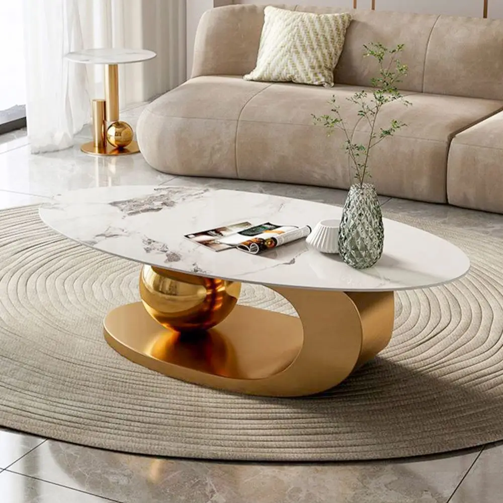 Movable Center Small Retro Metal Simple Round Nordic Portable Luxury Modern Coffee Tables for Living Room Bed Side Table Bedroom