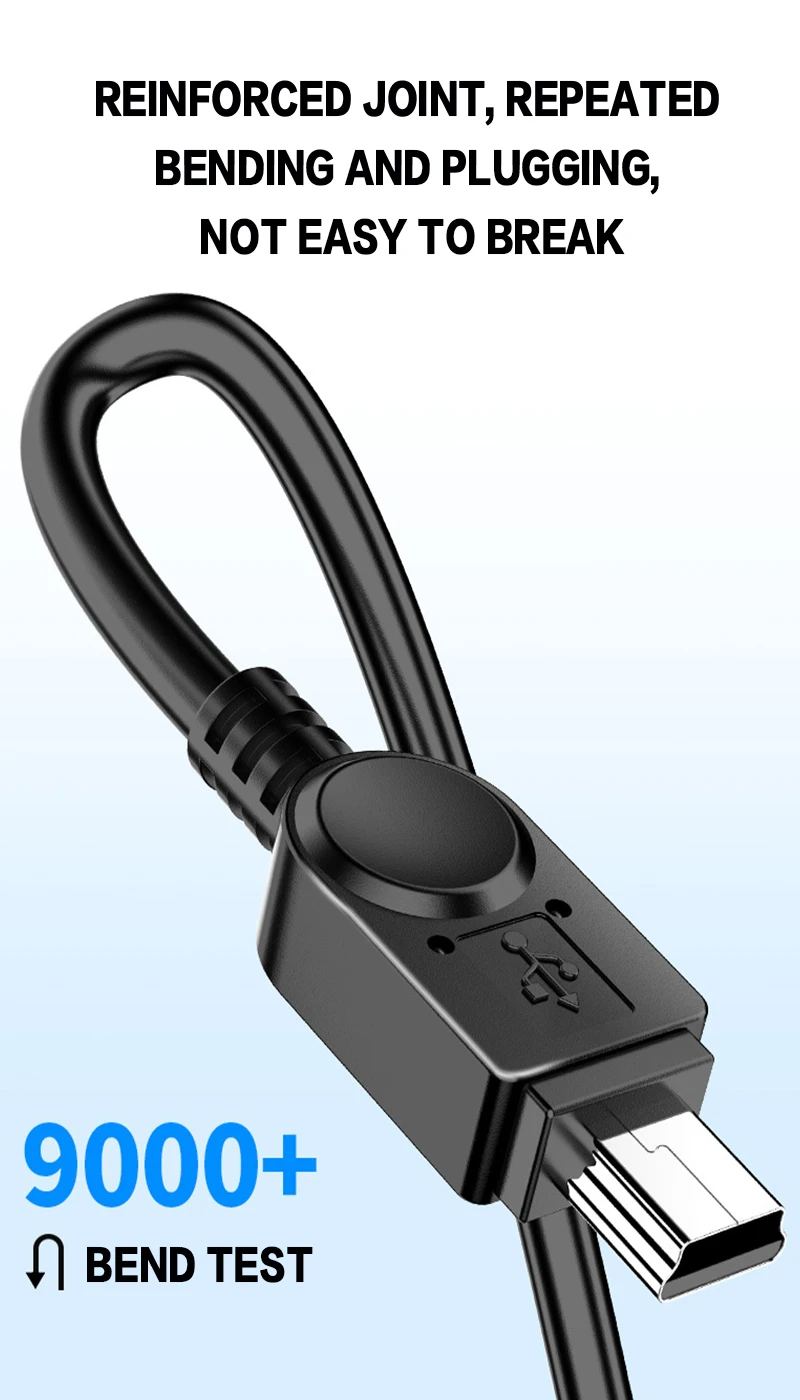 STIAYS Mini USB Cable Mini USB to USB Fast Data Charger Cable for Car GPS DVR Digital Camera MP3