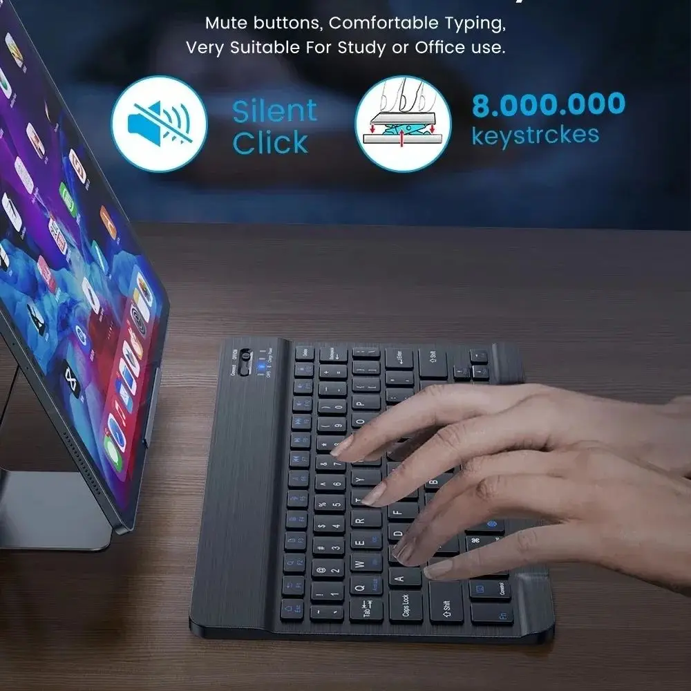 Rechargeable Wireless Bluetooth-Compatible Gaming Keyboard