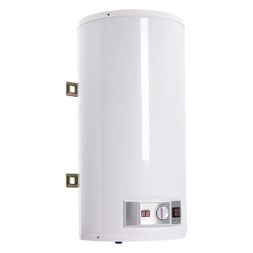 2000 W warmwaterboiler, 80 liter, elektrische boiler, horizontaal led-scherm, verticale doorstroomboiler, douche met douchekop, voor keuken, douche en badkamer