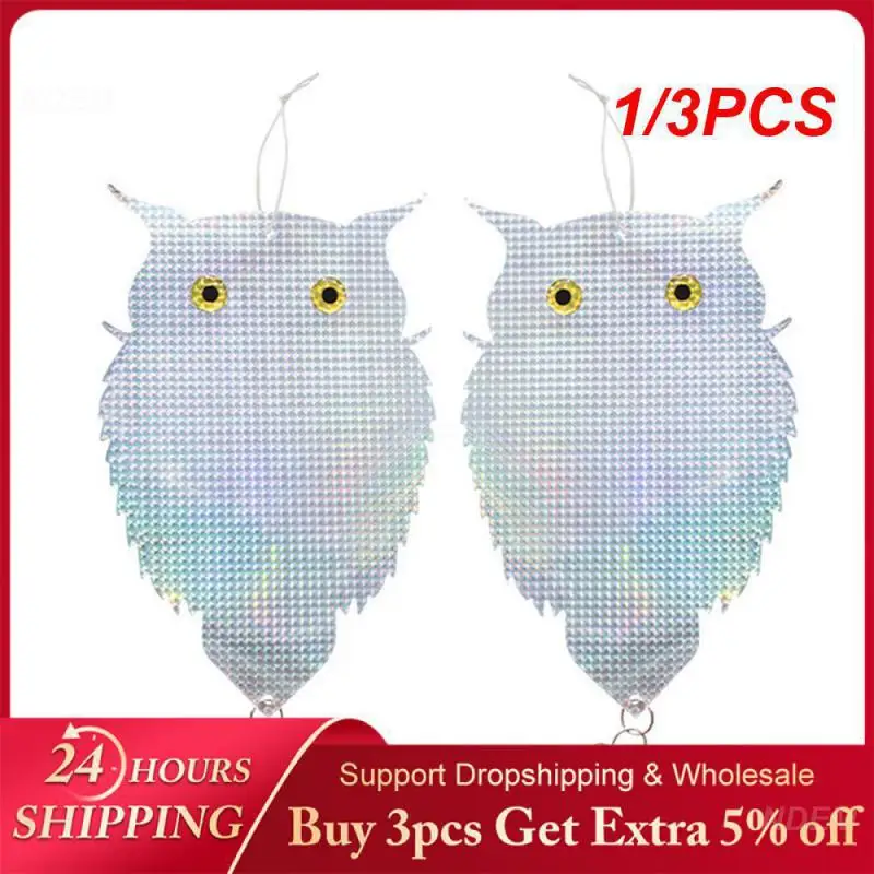 

1/3PCS Garden Bird Repellent New Owl Shape Scare Bird Bird Repellent Balcony Bird Repellent Double-sided Laser Reflective