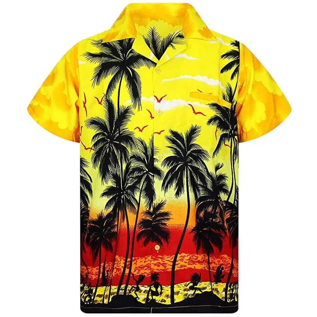 

Summer Fashion 3d Shirts Men's Oversized Beach men's Shirt Short Sleeve Coconut Tree Print Hawaiian tops Men's Clothing Camiseta