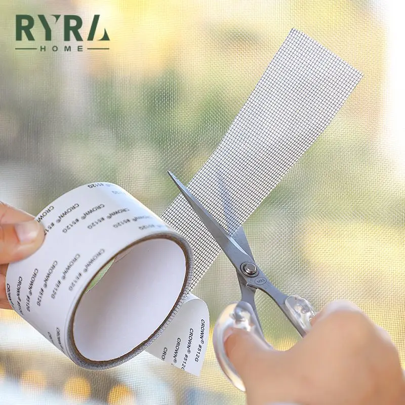 Mosquito Net Repair Tape 5x200cm Window Net Anti-mosquito Mesh Sticky Wires Patch Repair Tape Screen Window Door