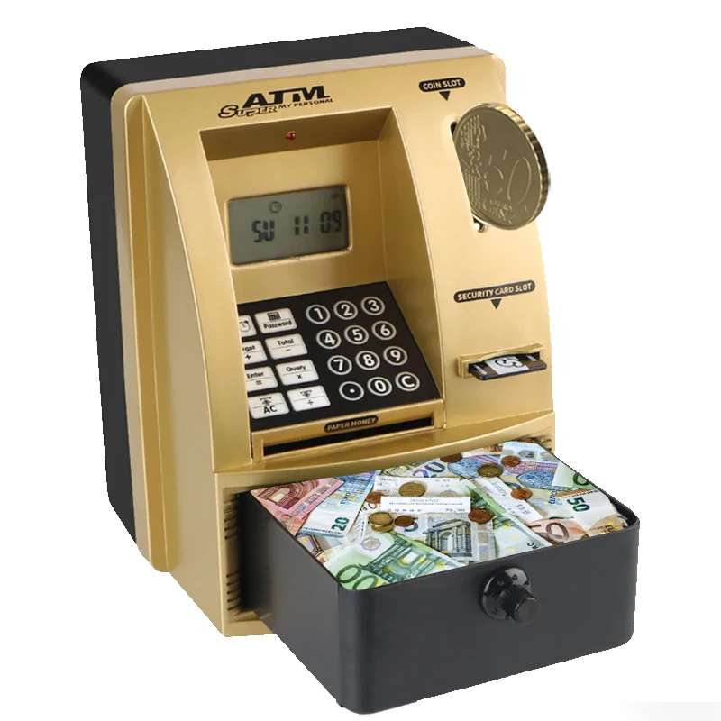 Smart ATM Savings Bank, Real Automatic Cashier Machine, Intelligent Estate Inspired Safe Storage Tank for Secure Money Saving 2