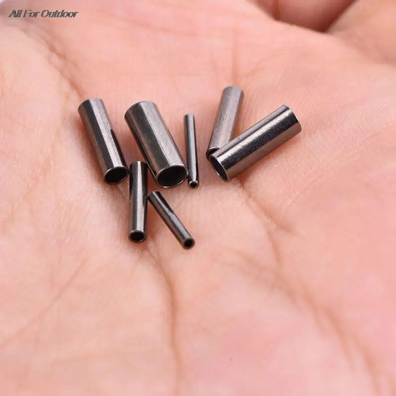 100PCS Copper 1.0~3.2 Brass Fishing Crimps Sleeve Pike Tube Pipe Leader Wire Crimping Sleeves Fishing Gear Accessories