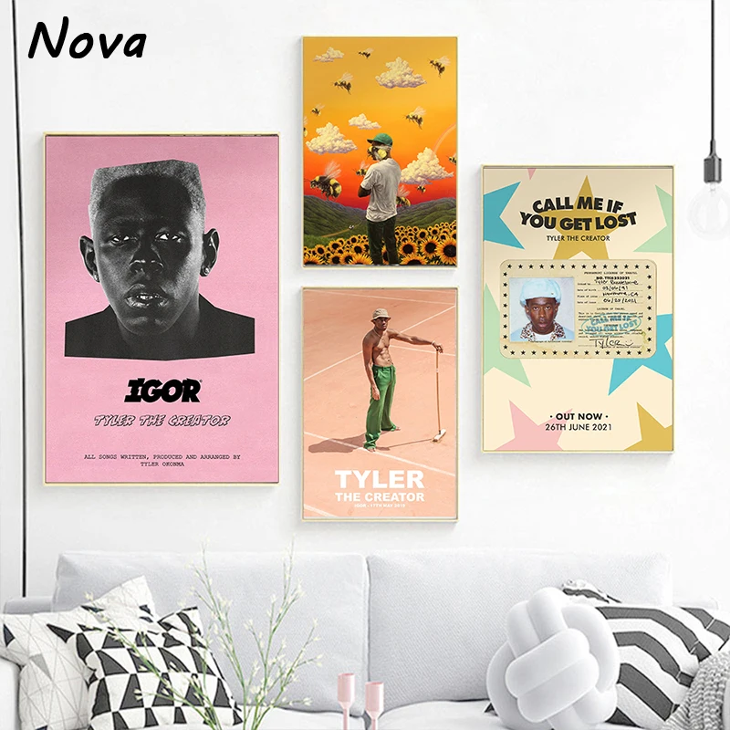 Rapper Star Tyler The Creator Flower Boy Music Poster Canvas Painting  Aesthetic Wall Art For Bar Cafe Room Home Decoration - Painting &  Calligraphy - AliExpress