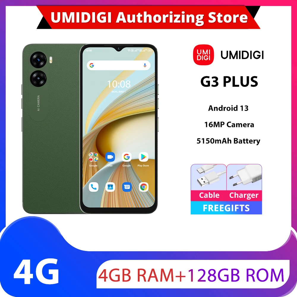 per Umidigi G3 Plus Cover e Pellicola Vetro Temperato [1 Pezzi ], KJYF Transparent Sottile Case Anti-Shock Morbido TPU-Silicone Custodia per Umidigi G3 Plus (6.52) - Fioritura