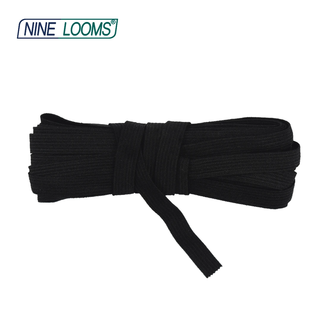 

Вязаный узкий эластичный шнур NINE LOOMS, 1/4 дюйма, 6 мм, 7 мм, 5 мм, спандексовая веревка для лица, петля для наушников для платья, швейная отделка 50 100 ярдов на катушке