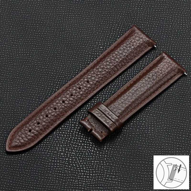 Elegant Universal Brown Genuine Leather Watch Band - Adjustable Cowhide Strap