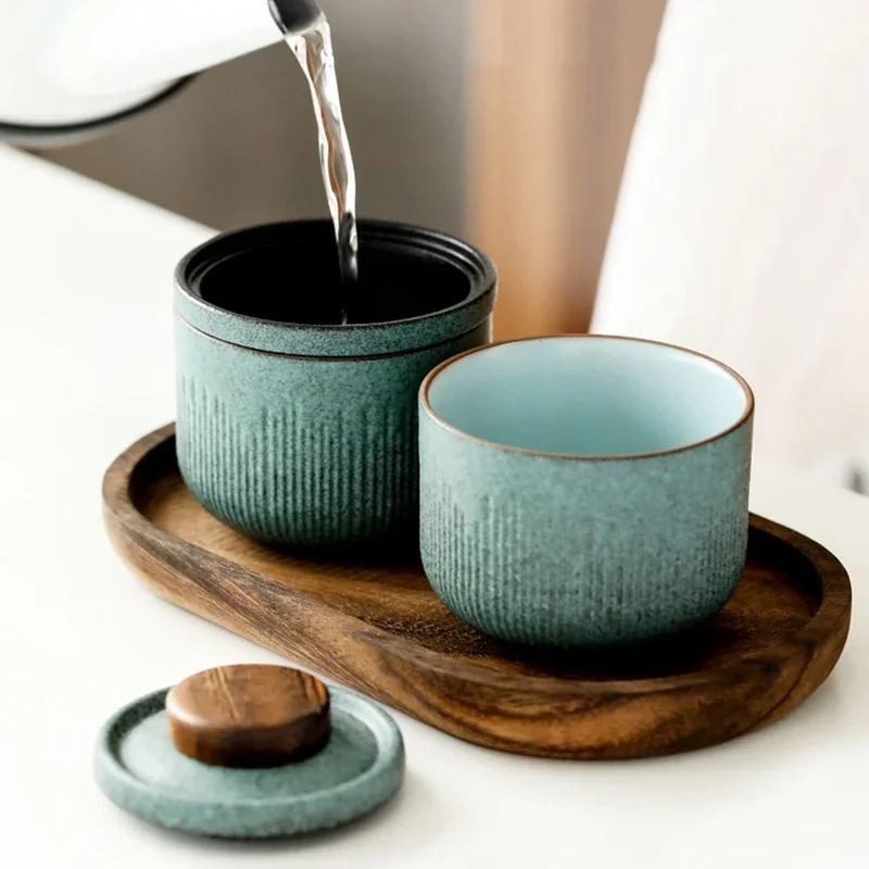 Travel Tea Set Outdoor Vehicle Quick Cup One Pot Two Cup Mini Carrying Case Filter Tea Shockproof Fulfillment Organizer