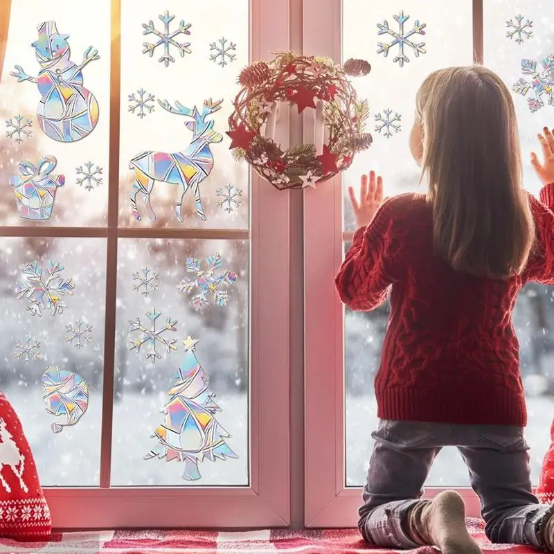 Christmas Snow Window Film PVC Static Window Cling Sun catcher Decals Removable Stickers Film Xmas Decorations window privacy film,window film,window tint sticker,adhesive vinyl stickers
