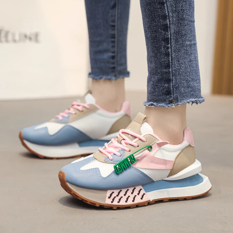 Sports Shoes Women Shoes Spring Thick Soled Daddy Shoes Mesh Cloth Breathable Forrest Gump Student Casual Board
