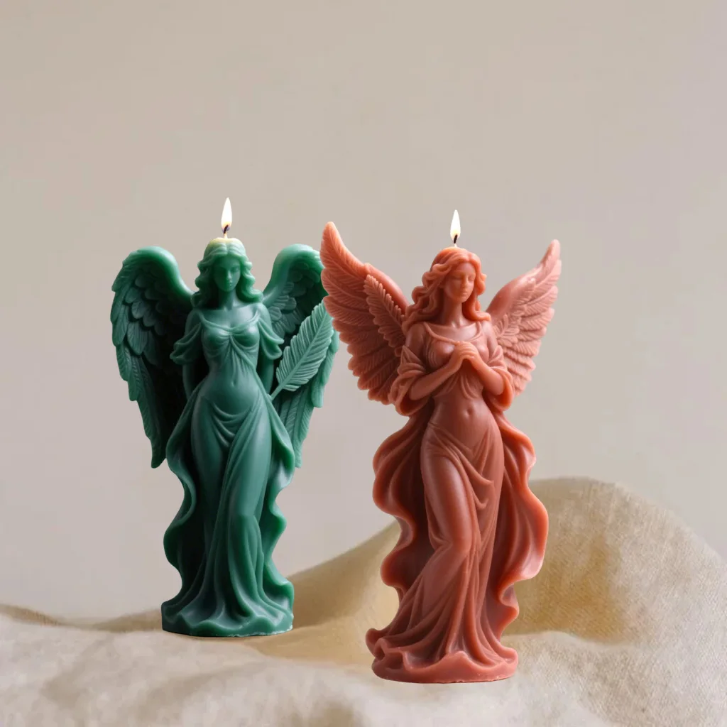 3D Fantasy Wings Goddess Aromatherapy Candle Silicone Mold DIY Soap Plaster Home Decoration Reusable