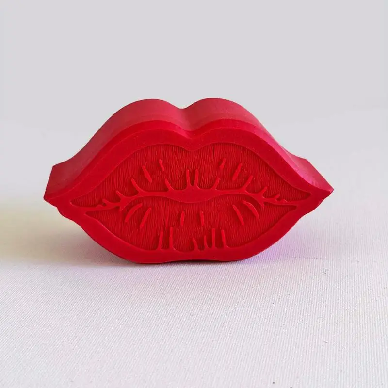 Lip Shaped Box Lip Balm Containers Jewelry Case Decorative Lipstick Storage Box Desktop Hairpin Storage Organizer For Birthday 3