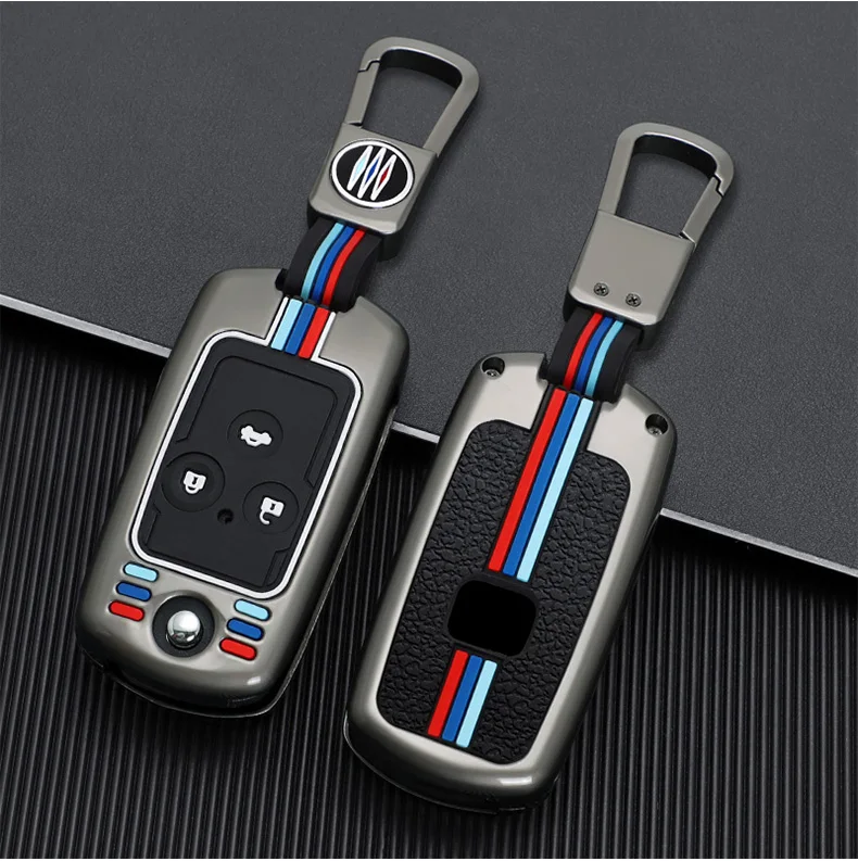 Pelle della copertura del protettore di telecomando di vibrazione della cassa chiave dell'automobile della lega per Honda Accord CR-V CRV Civic Jazz CR-Z 2011 2012 - Sd454fa1953a74a0083cca8a19389148e7
