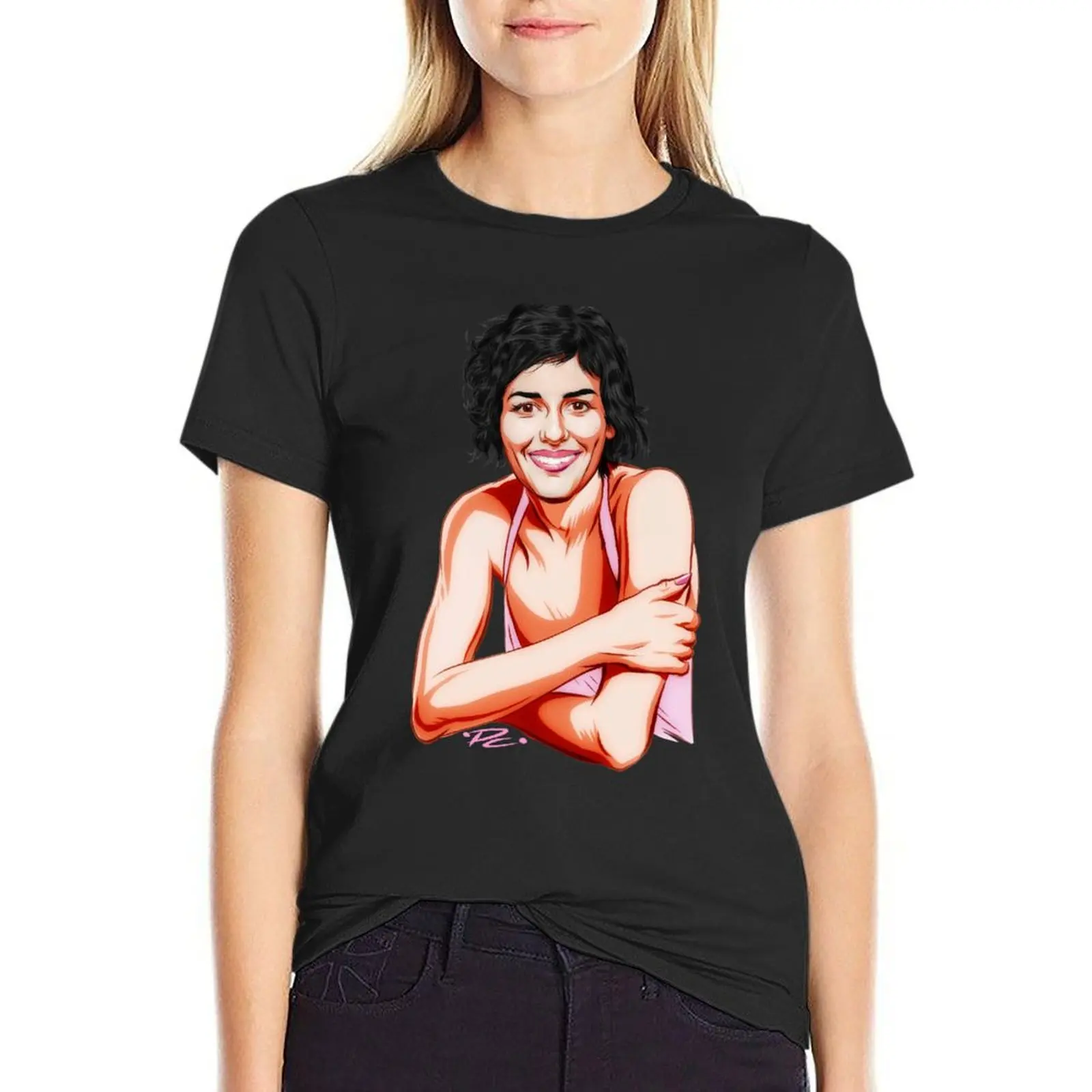 Футболка Одри таутоу с иллюстрацией пола цеммика, летние топы, одежда из аниме, женская футболка