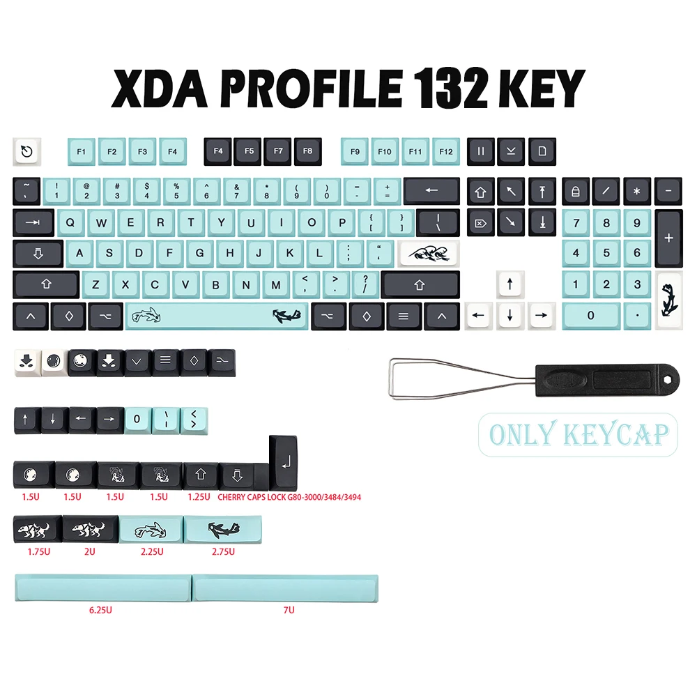 

132 Keys MIZU Keycap pbt XDA Keycaps For dz60/RK61/64/gk61/68/75/84/980/104 Mechanical Keyboard gmk Key Cap 7u Split Spacebar