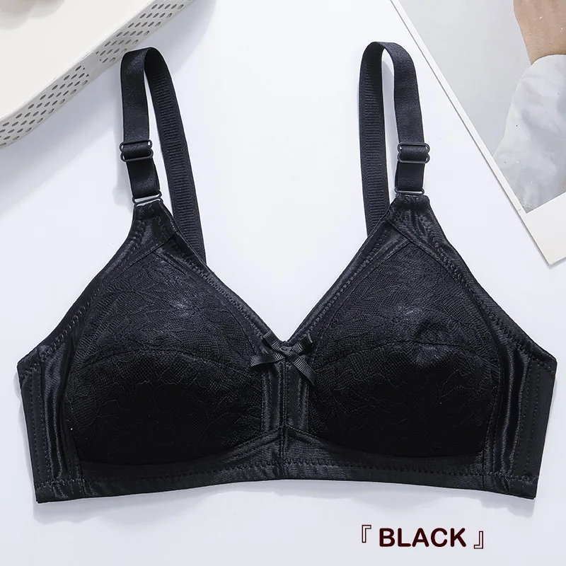 Women's brassiere Lace Fashion Wire Free Large Bust BraComfortable Underwear Bras Bralettes Feminine Big Size