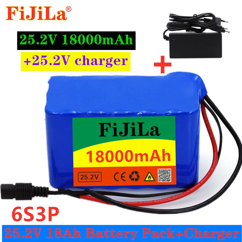 

6s3p 24V 18.0Ah 18650 Battery Lithium Battery 25.2V 18000mAh Electric Bicycle Moped /Electric/Li ion Battery Pack with charger