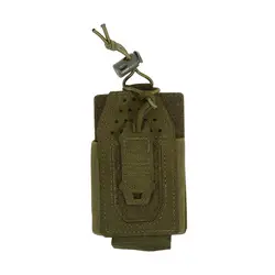 Tactical Outdoor Nylon Radio & Phone Holster with Molle Compatibility (Military green)