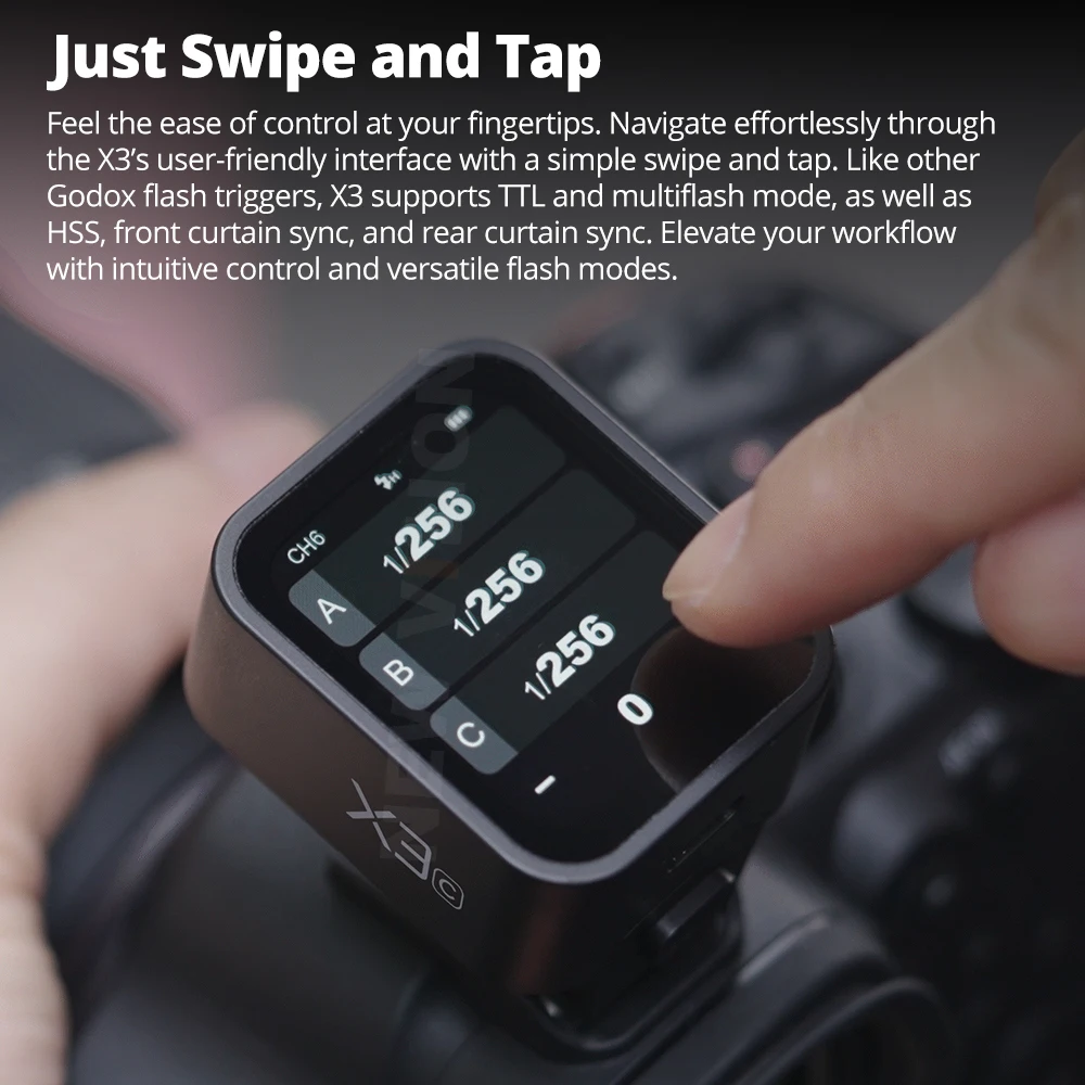 Godox  ÷ Ʈ OLED ġ ũ ۽ű,  , ĳ   ʸ, X3 TTL HSS 2.4G