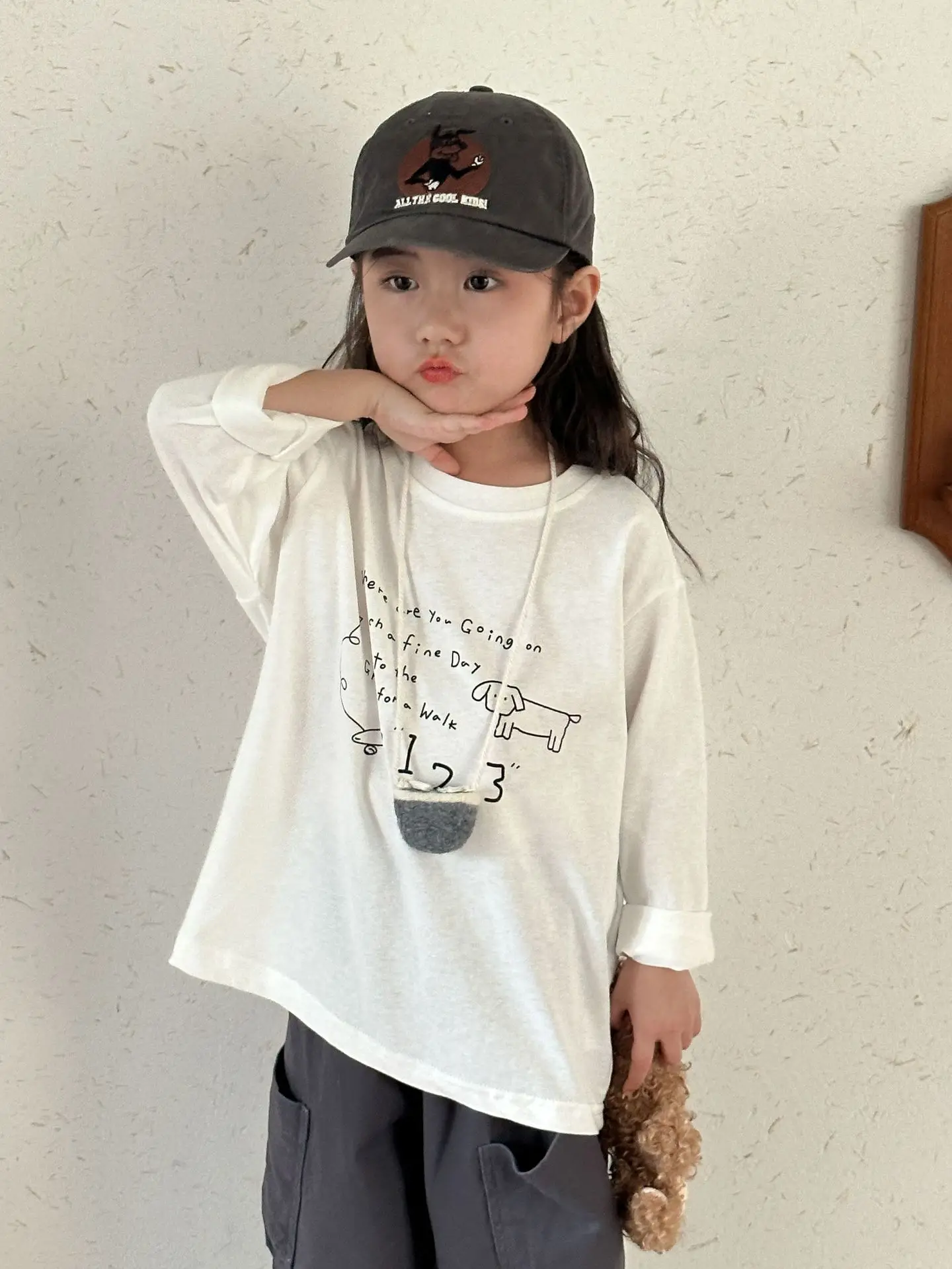 2025 Spring New Children Long Sleeve T Shirts Letter Print Girls Cotton Casual Tees Boys Versatile Bottoming Shirts Kids Clothes 5 2025 Spring New Children Long Sleeve T Shirts Letter Print Girls Cotton Casual Tees Boys Versatile Bottoming Shirts Kids Clothes - Image 5