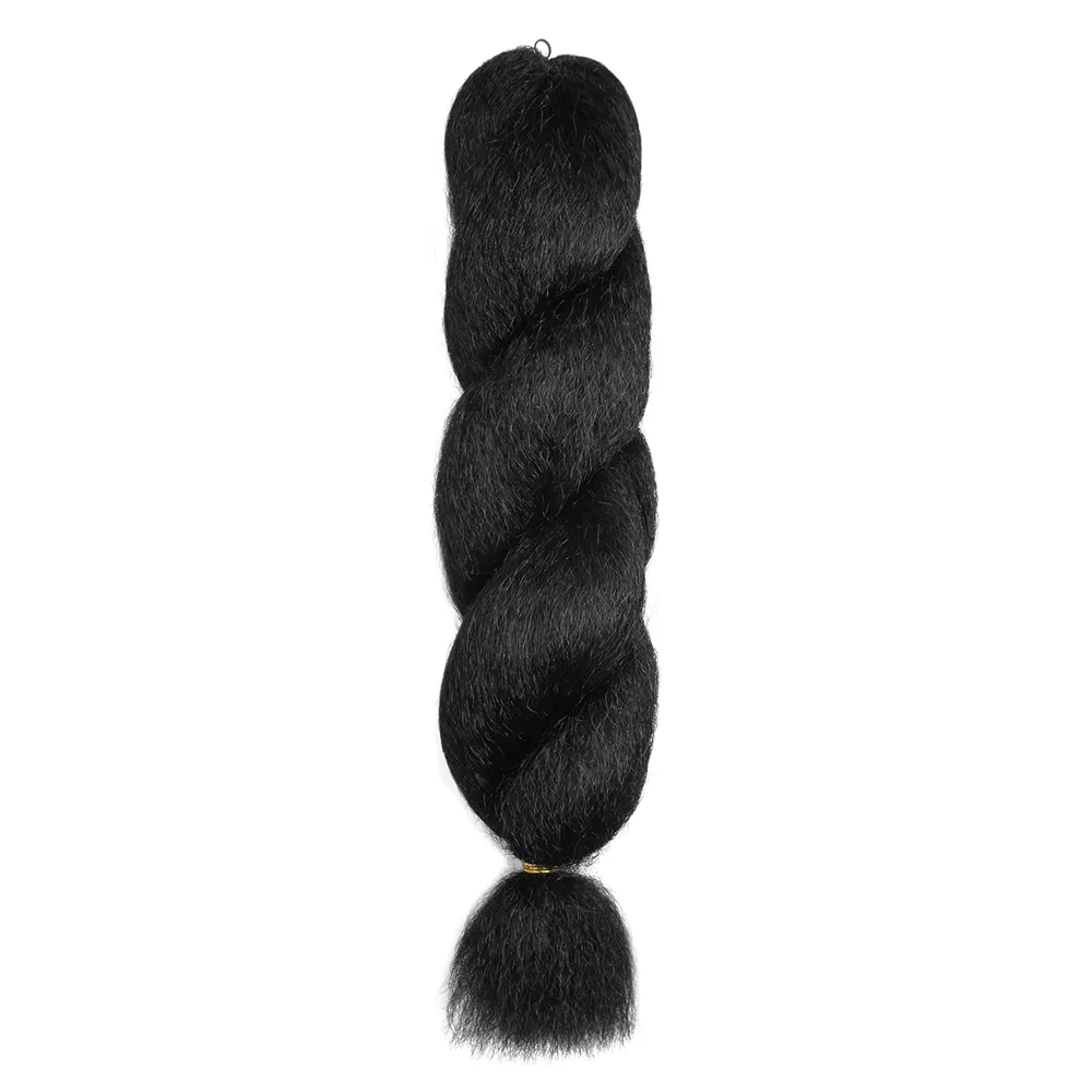 26inch Vixen Crochet Bulk Hair Synthetic Jumbo Braiding Hair Fluffy Kinky Straight Crochet Braids for Women Girls Hair Extension 3