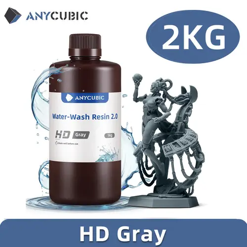 ANYCUBIC Water-Wash Resin For LCD 3D Printer High Precision Low Odor Low Viscosity 3D Printing Standard Photopolymer - Image 26