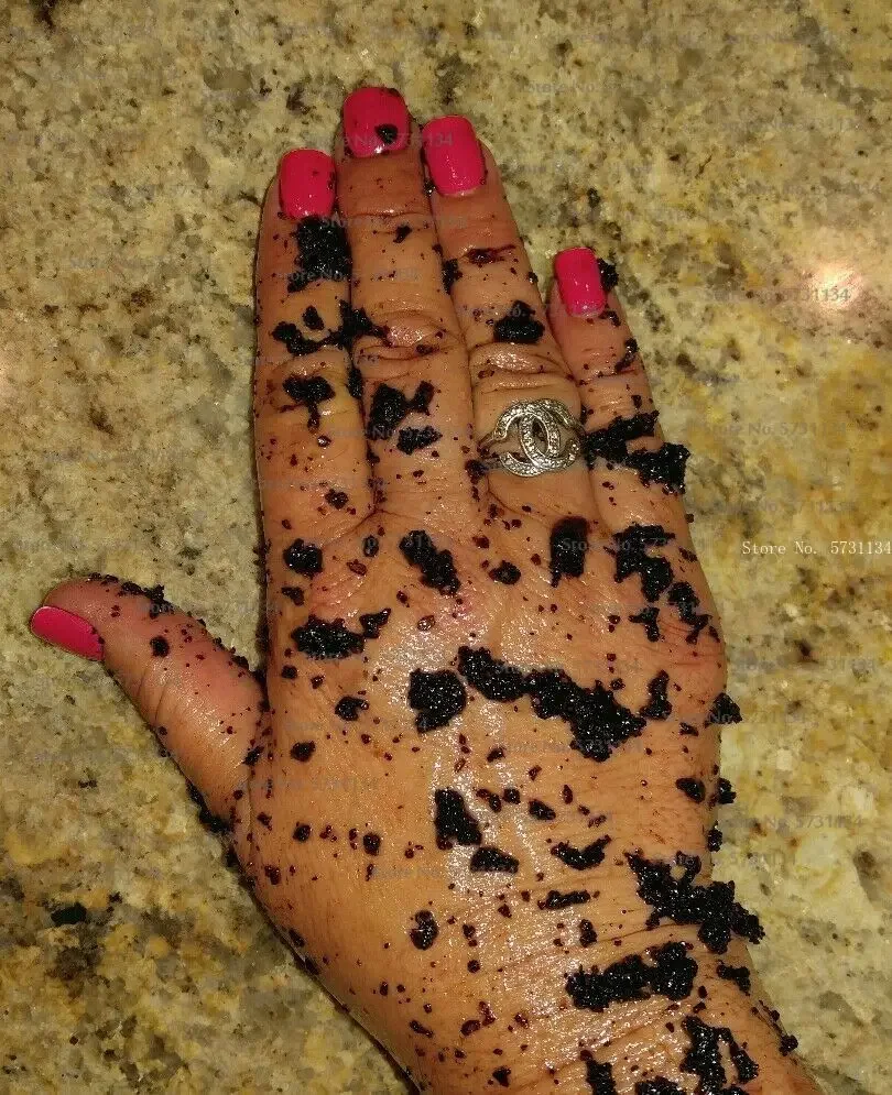 Organic Coffee Body Scrub Skin Reduce Cellulite Acne Whitening Exfoliating Brightening