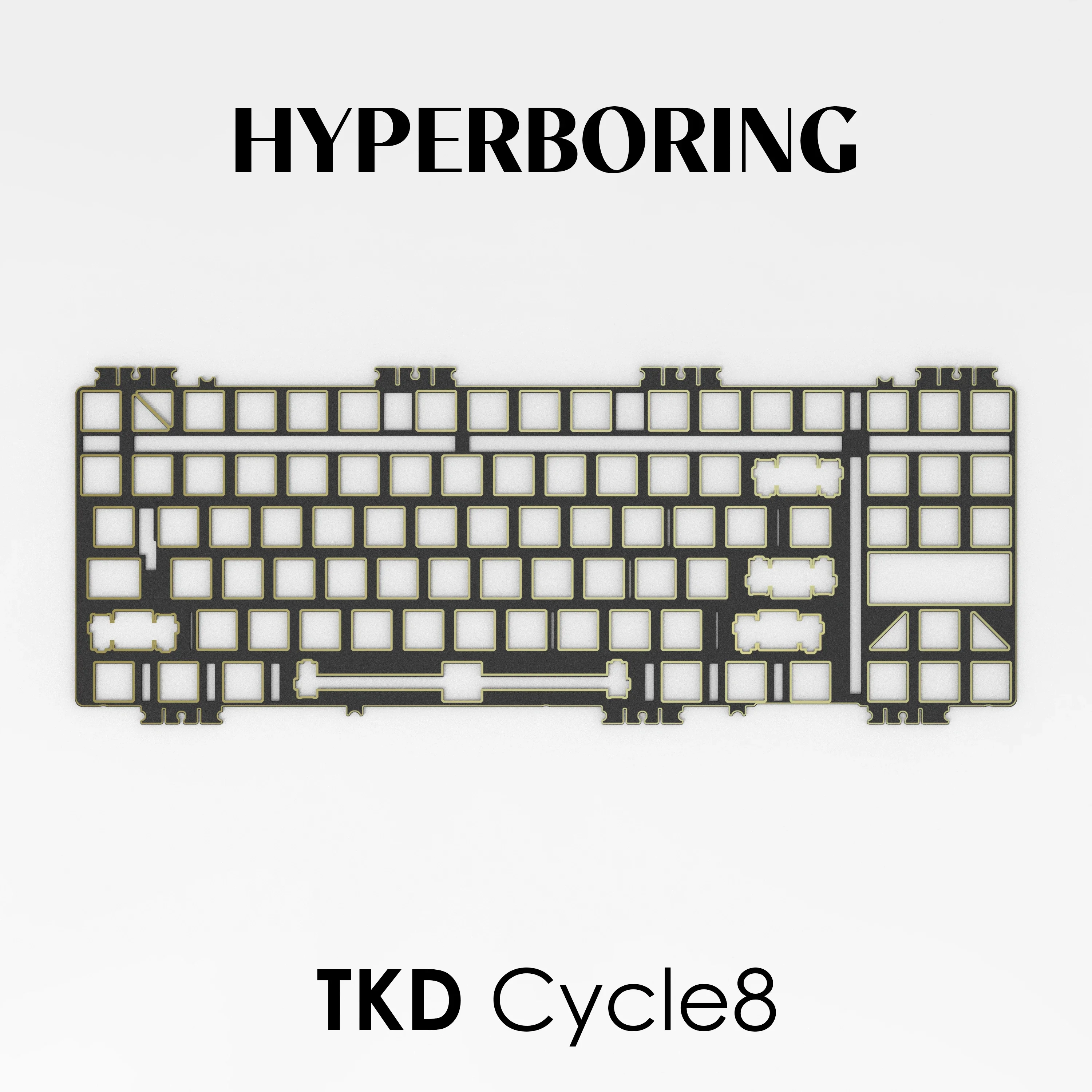 【メカニカルキーボード】TKD cycle8 プレート：アルミ TKD Cycle8 keyboard plates PP PC FR4 Aluminum CF ( for plate