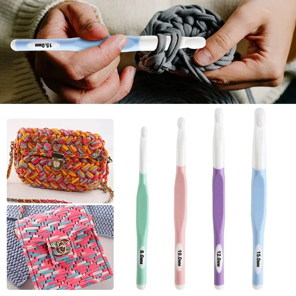 4Pcs Large Non-Slip Crochet Hooks Set Ergonomic Crochet Hooks Crochet Hook  Extra Long Plastic Crochet Needles for Beginners - AliExpress