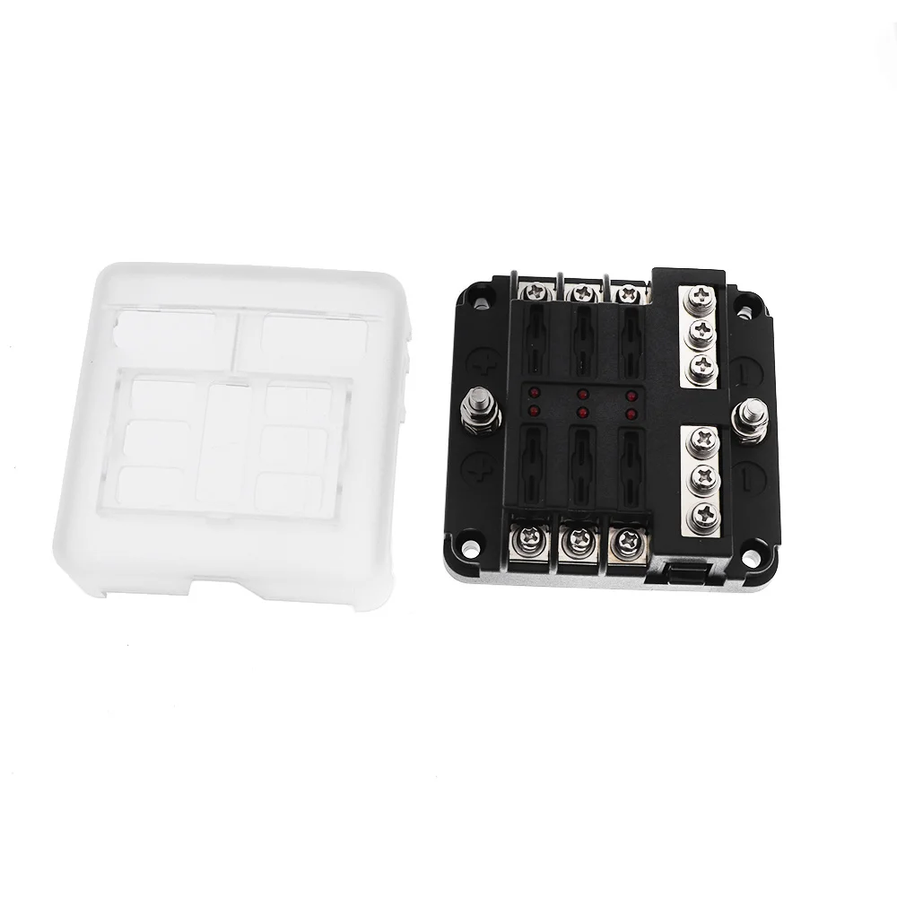 Auto 6 Way 12 Way Fuse Box Plastic Cover Blade 12V 32V Fuse Holder RV