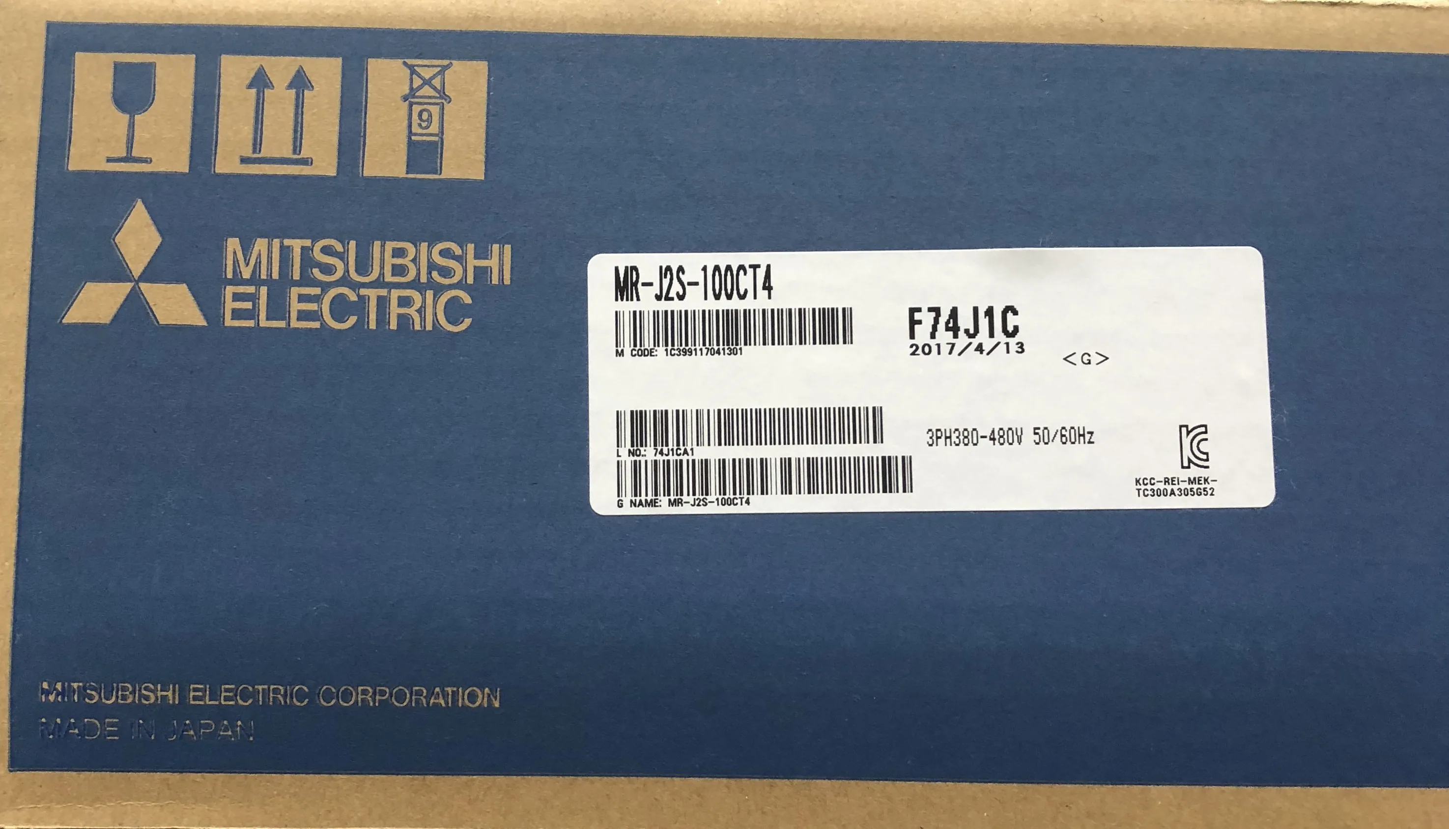 

Mitsubishi servo drive MR-J2S-100CT4 is guaranteed for one year.