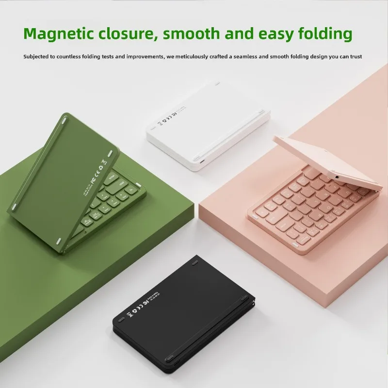 Clavier Bluetooth portable et pliable – Clavier sans fil compact pour Windows, Android, iOS, ordinateurs portables et tablettes_voghion.com