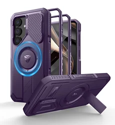 Custodia shockproof con copertura per fotocamera scorrevole, protezione dello schermo e supporto