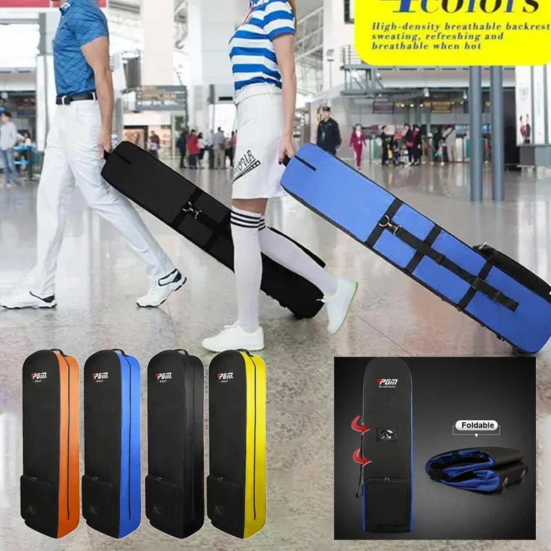 Funda protectora para bolsa de Golf con ruedas silenciosas, plegable, gran capacidad, protección para envíos de viaje, bolsas de avión, prácticas y duraderas