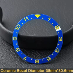 Men's Watch Replacement Bezel Insert with Tilted Ceramic and Carbon Fiber Texture (136 Ceramics)