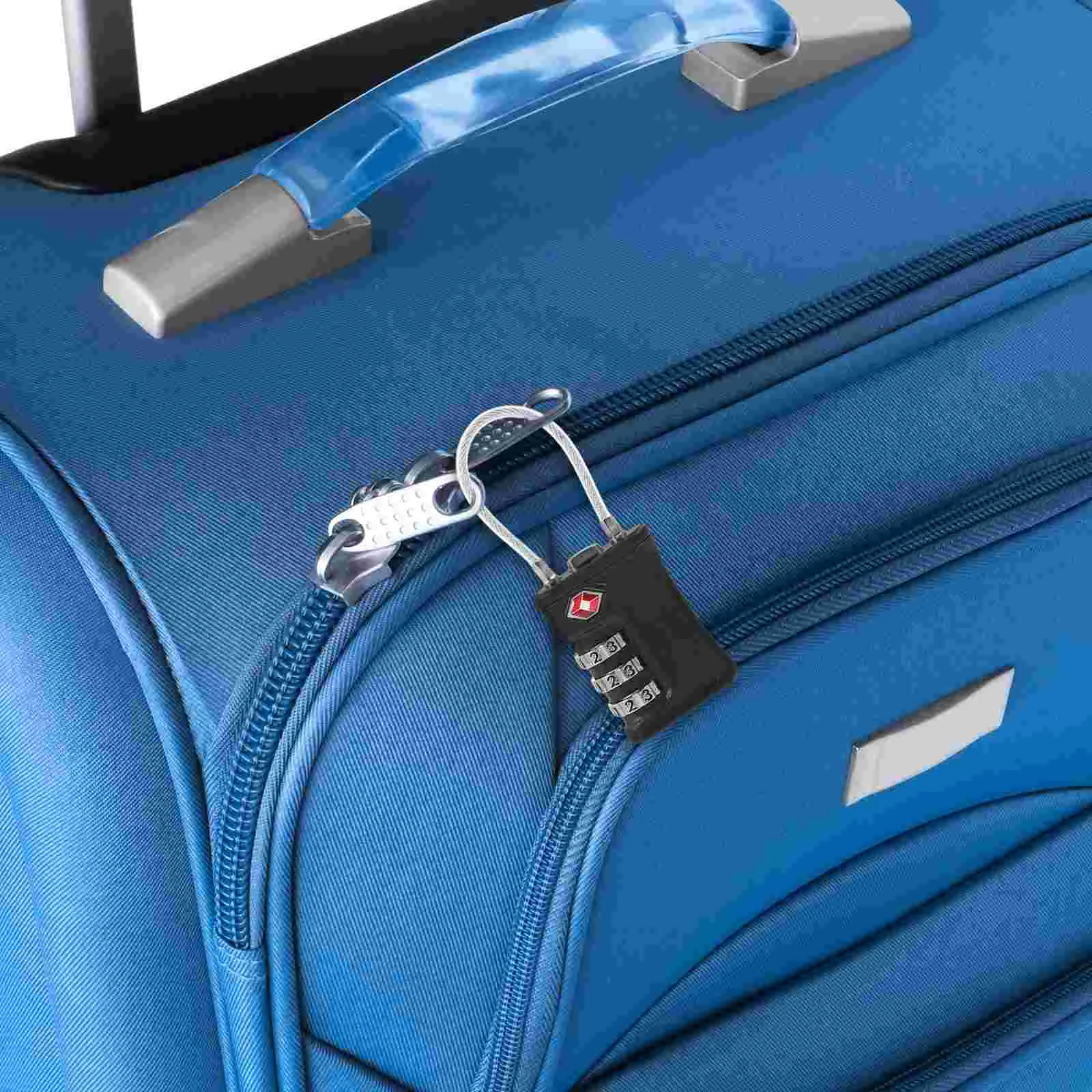 

4 Pcs Lock for Suitcase Cable Luggage TSA Approved Locks Number Tool Box Combination Padlock