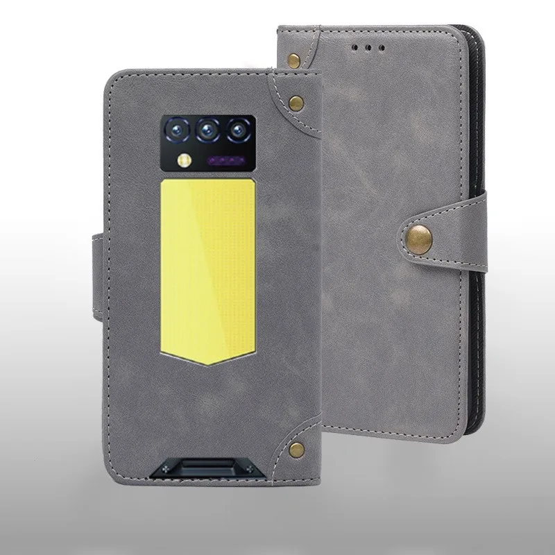 Retro Leather Back Case with Metal Buckle - Premium Phone Accessory Cover