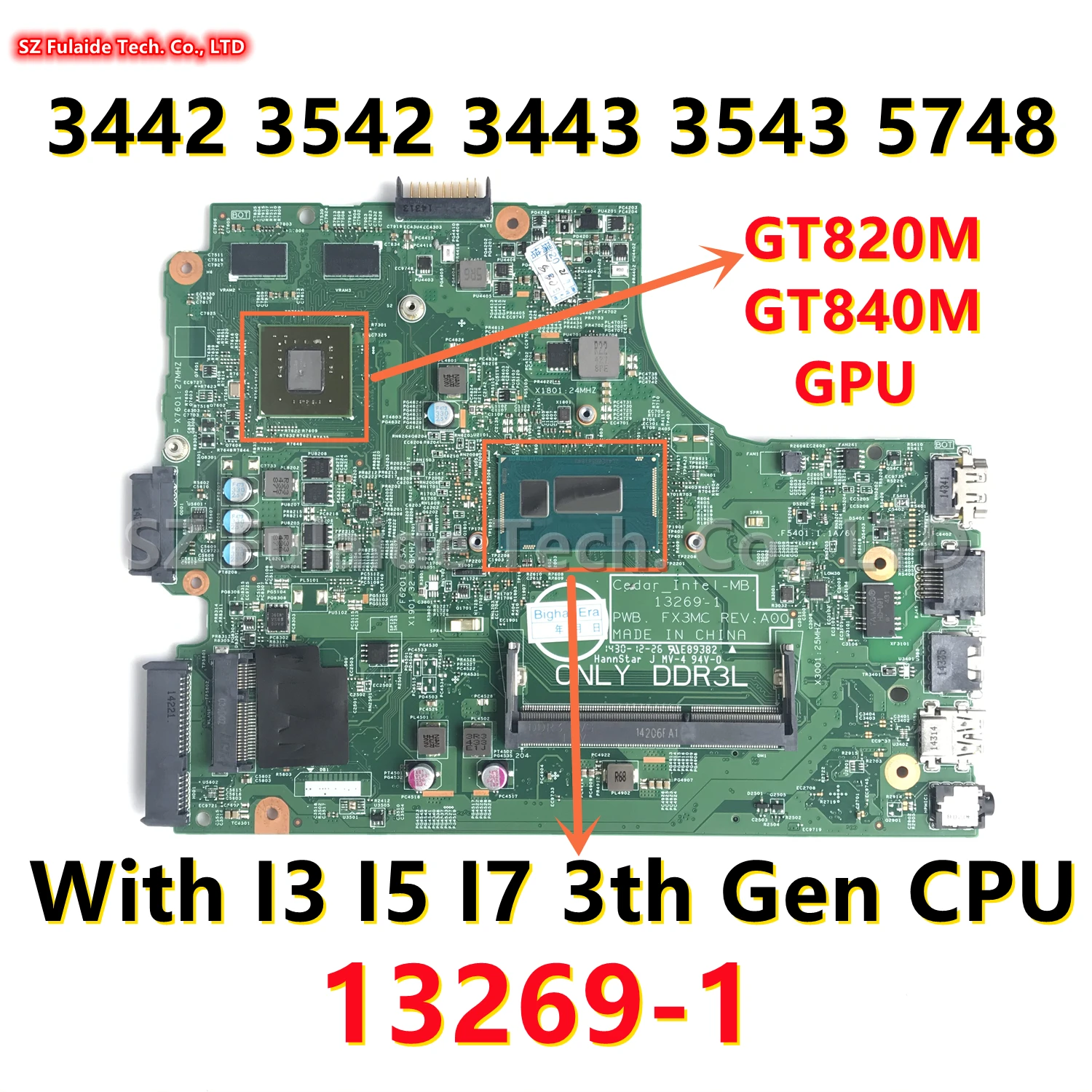 13269-1 For DELL Inspiron 3442 3542 3443 3543 5748 Laptop