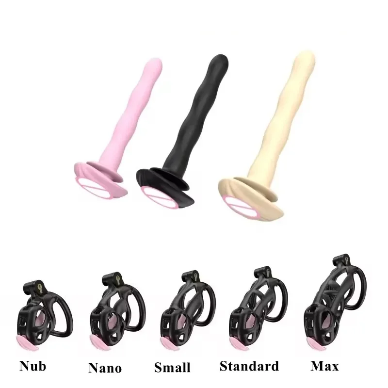 Chastity Cage Universal Silicone Urethral Plug Accessories Penis Cage Bird Lock Soft Horse Eye Sounding Rod Tube Sex Toys 18+ urethral dilator silicone urethral dilator