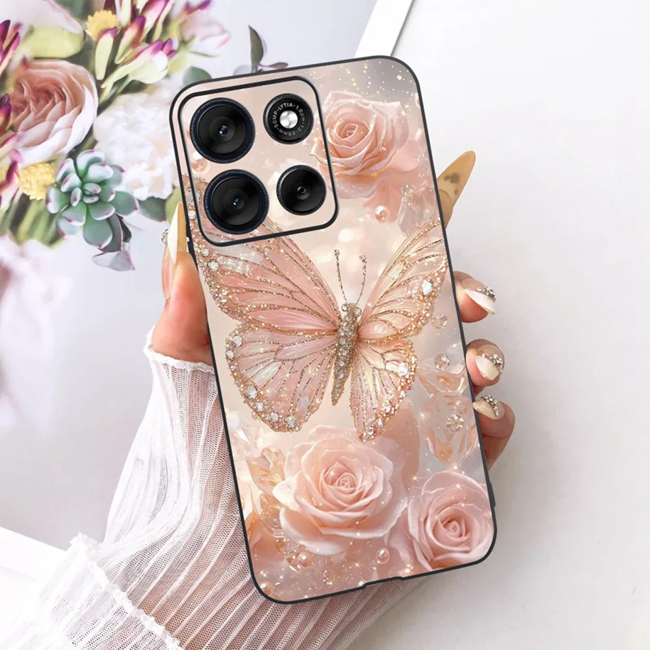 Stylish Bowknot Flower Soft Silicone Phone Case