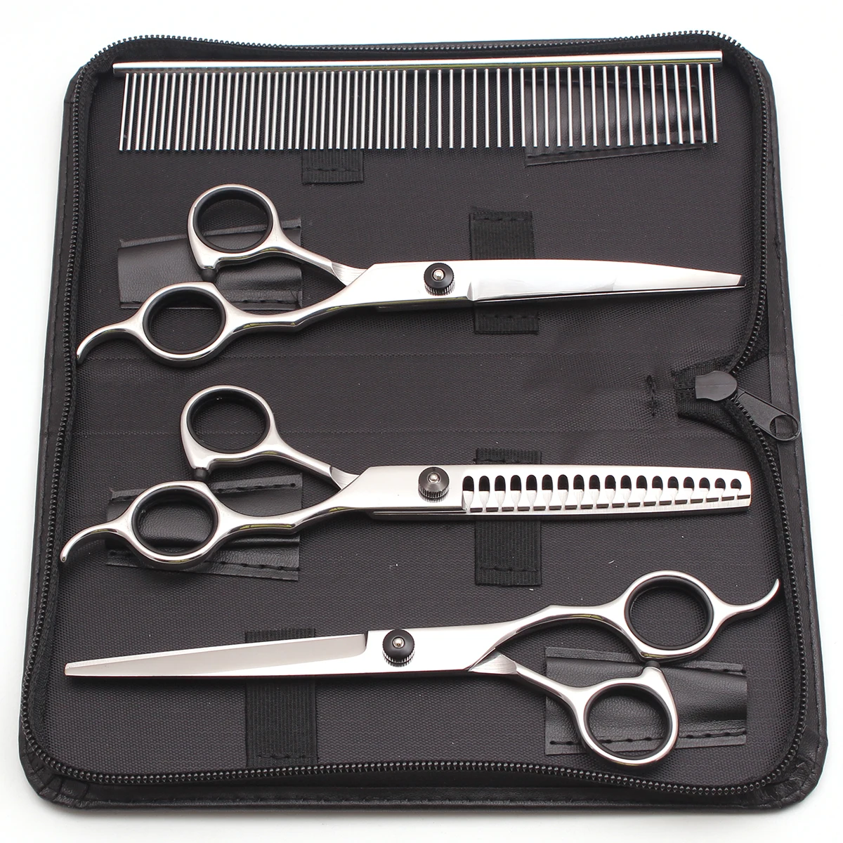 Dog Grooming Scissors 6" 7" Japan Stainless Thinning Shears Pet Hairdressing Scissors Curve Chunker Shears dog grooming scissors
