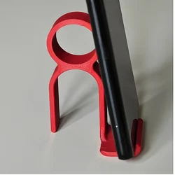 Ergonomic Three - Finger Phone Grip for Secure One - Handed Use (Red)