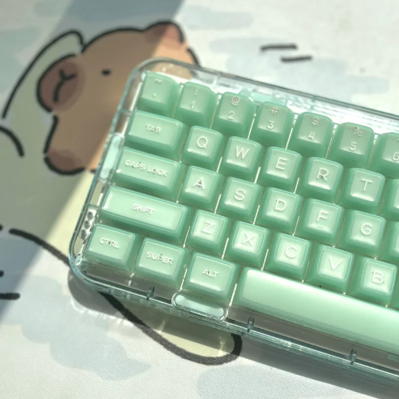 

MiFuny Green Jade Theme Keycaps Set 142keys Translucent Keyboard Caps SA Profile Keycaps for Mechanical Keyboard Accessories