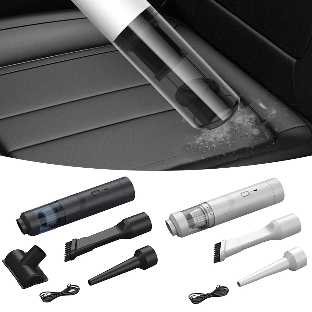 Cordless Car Vacuum Handheld Car Cleaner Automobile Maintenance 36.8*6.5*3.5cm One-Handed Operation 100W Power