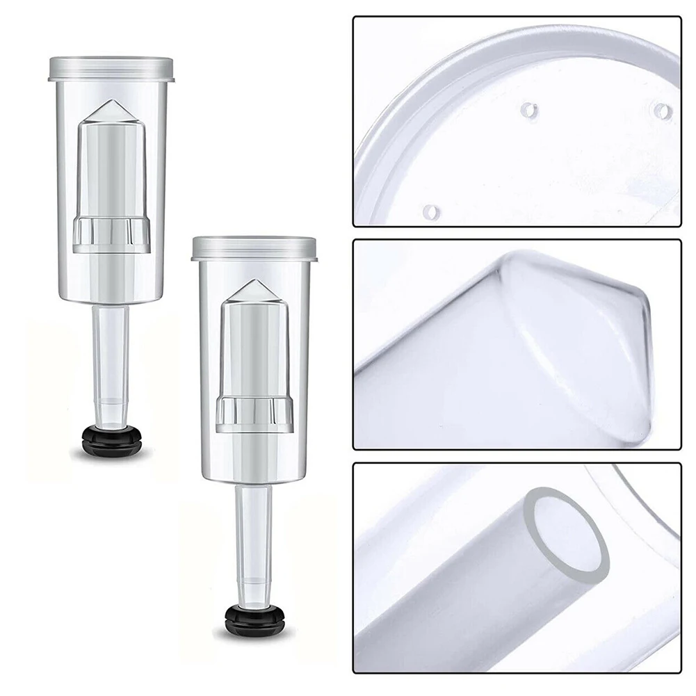 2pcs Brewing Air Lock Brewing Exhaust Valve Fermentation Wine Beer Making Water Sealed Check Valve Three-Piece Airlock