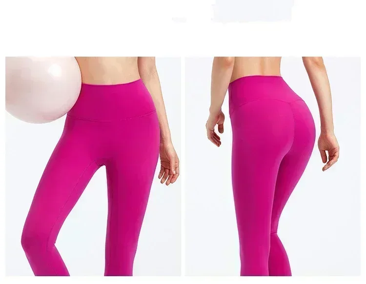 Lemon Align Women High Waist Yoga Sport Pants Contour Curvy Booty Push Up Fitness Leggings Gym Workout Running Athletic Trousers